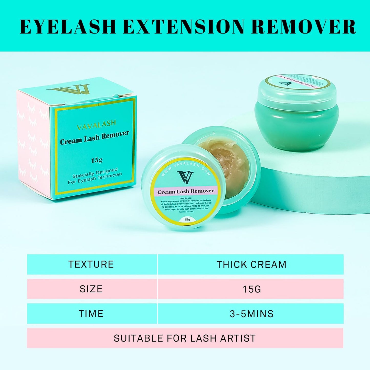 Vavalash 15 gram lash extension remover professional supplies