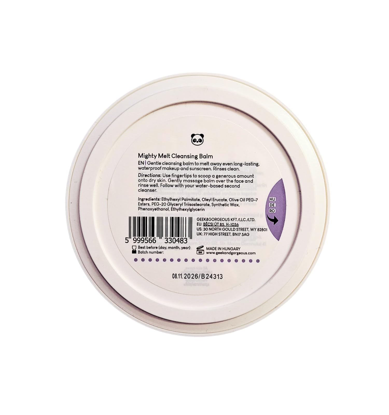 Geek & Gorgeous Mighty Melt Cleansing Balm 98 milliliters jar
