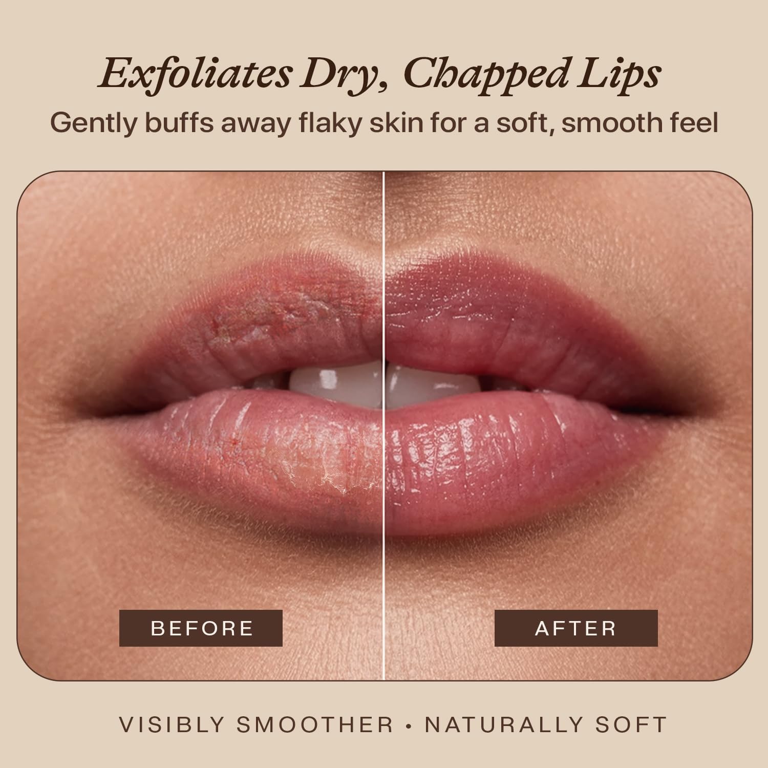 Close up of Beauty by Earth sugar lip scrub texture