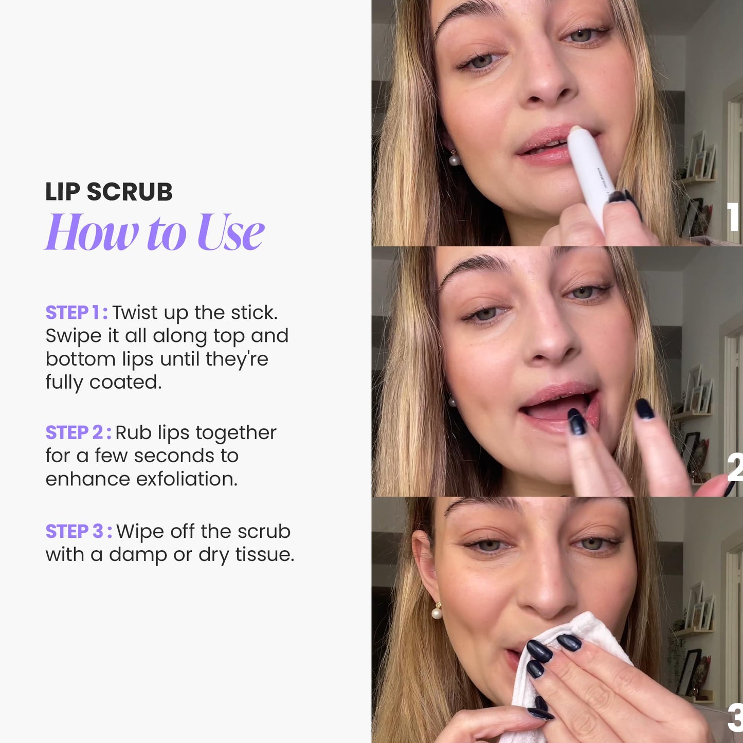 Wonderskin 3-in-1 Lip Scrub ingredient highlight