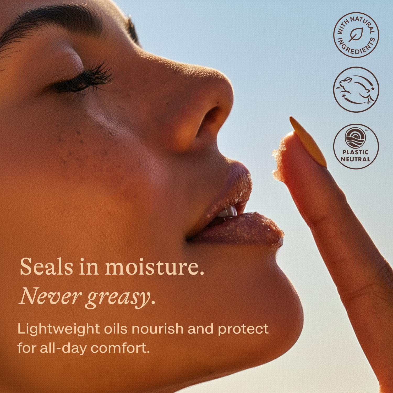 Beauty by Earth lip scrub packaging and branding details