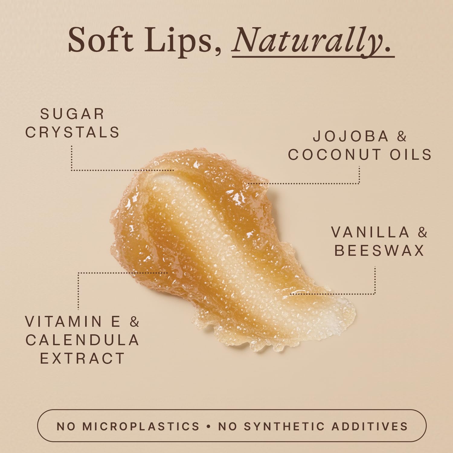 Applying organic lip scrub to lips for exfoliation