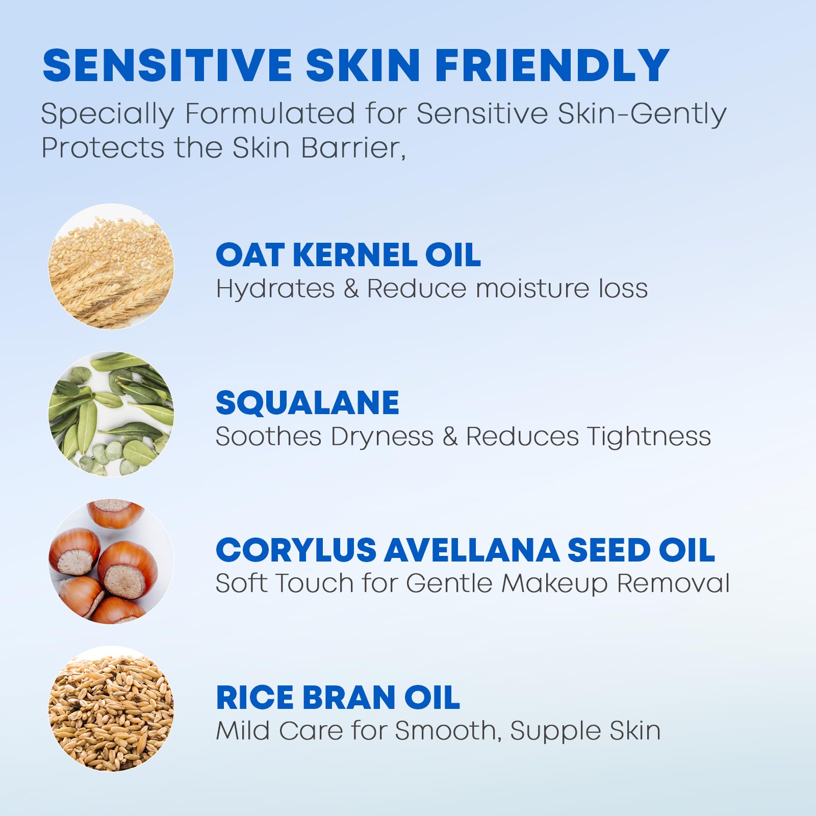 Travel friendly skincare set for sensitive skin