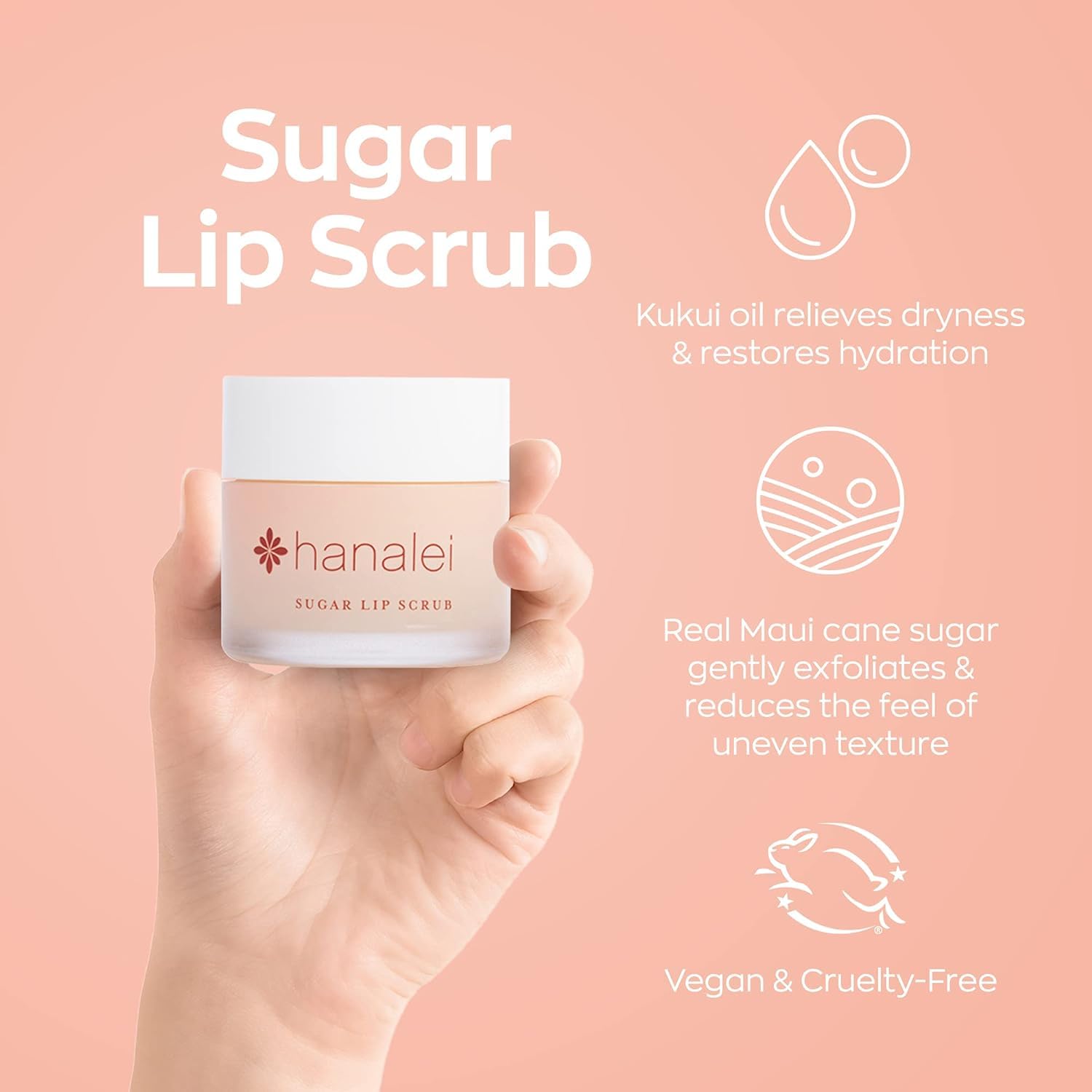 Authentic USA imported Hanalei lip exfoliator packaging