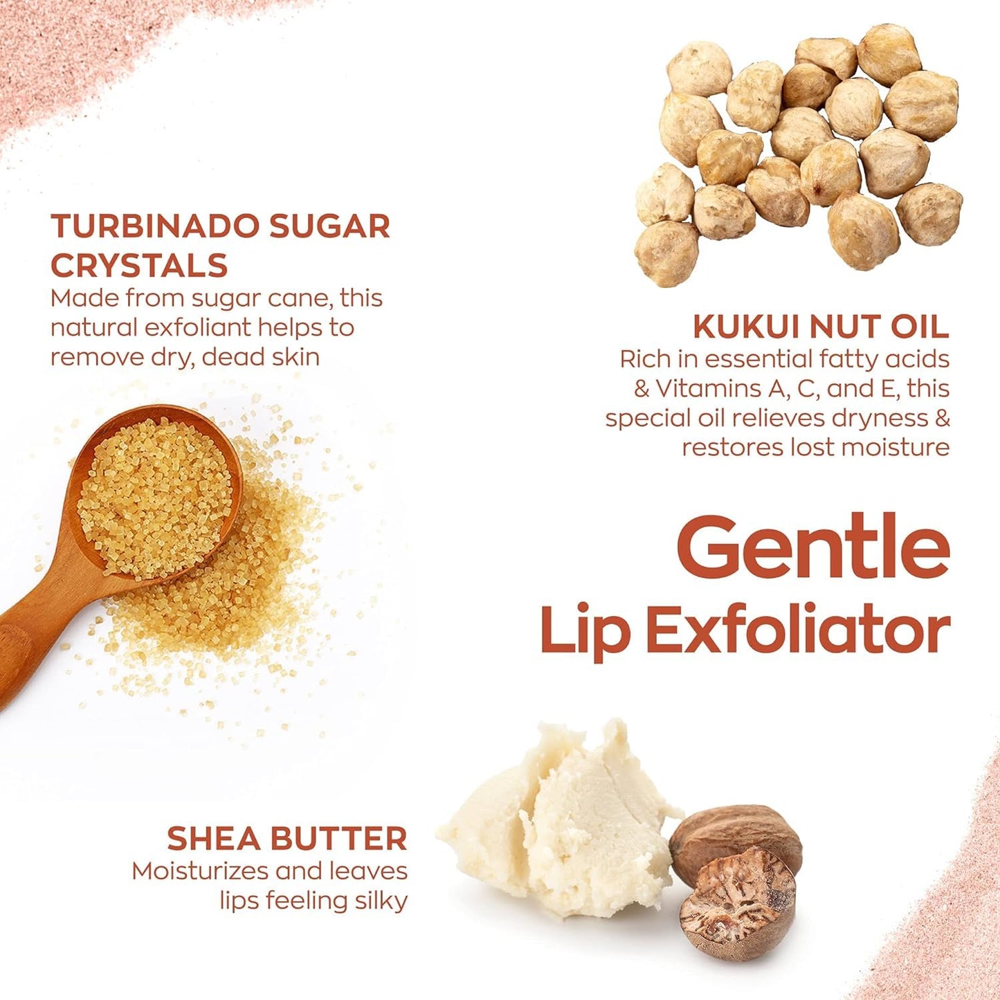 Applying Hanalei sugar lip scrub to smooth lips