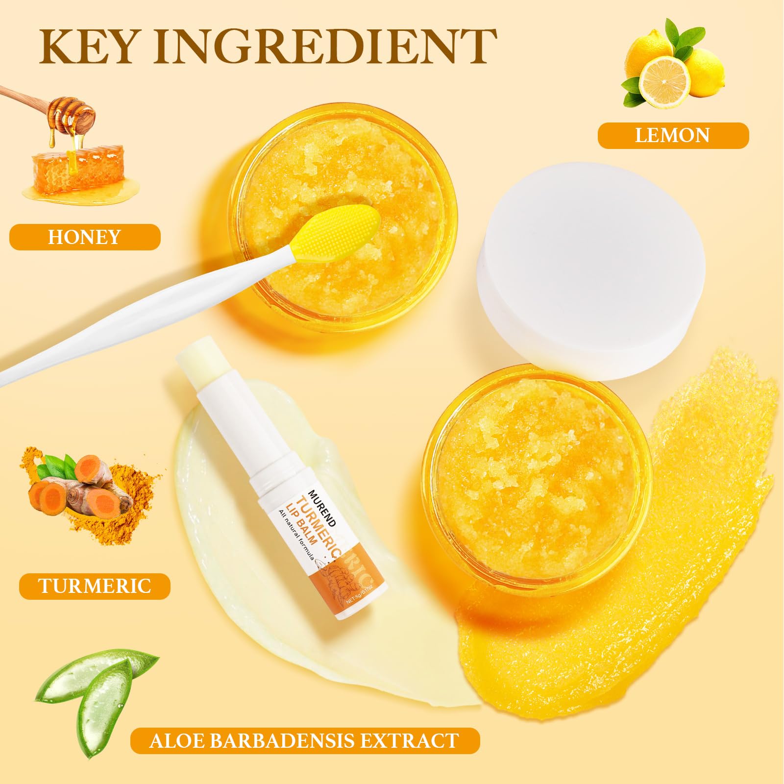 Silicone lip brush included in Murend lip care set