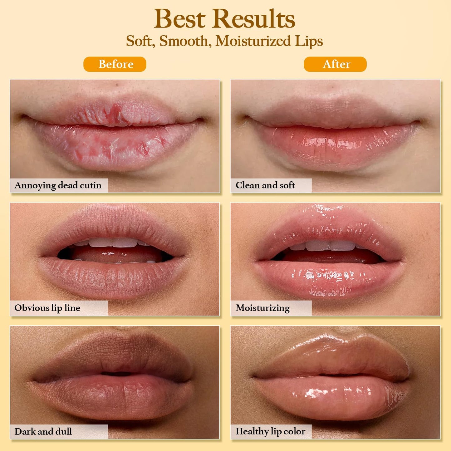 Close up of Murend turmeric lip care product texture
