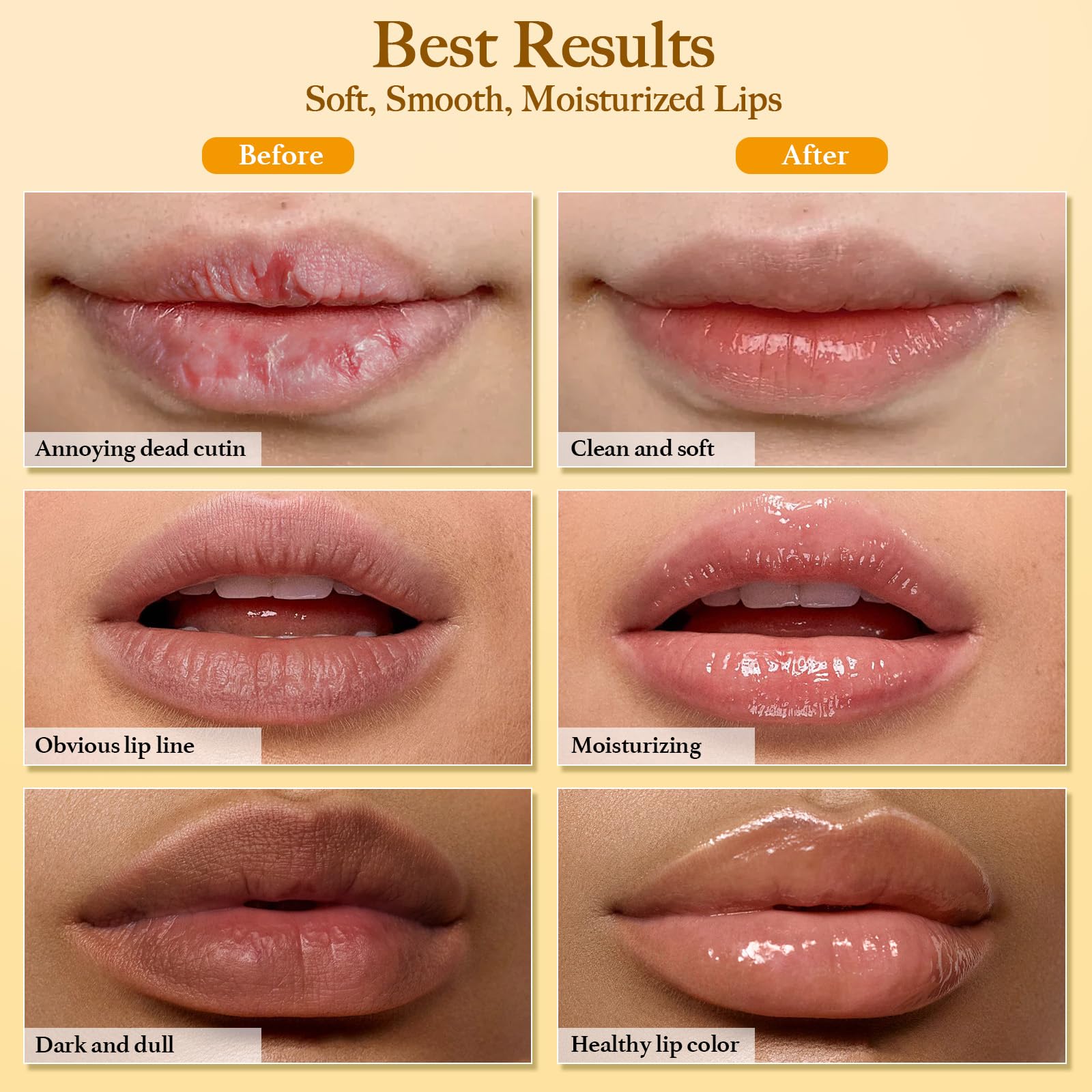 Close up of Murend turmeric lip care product texture