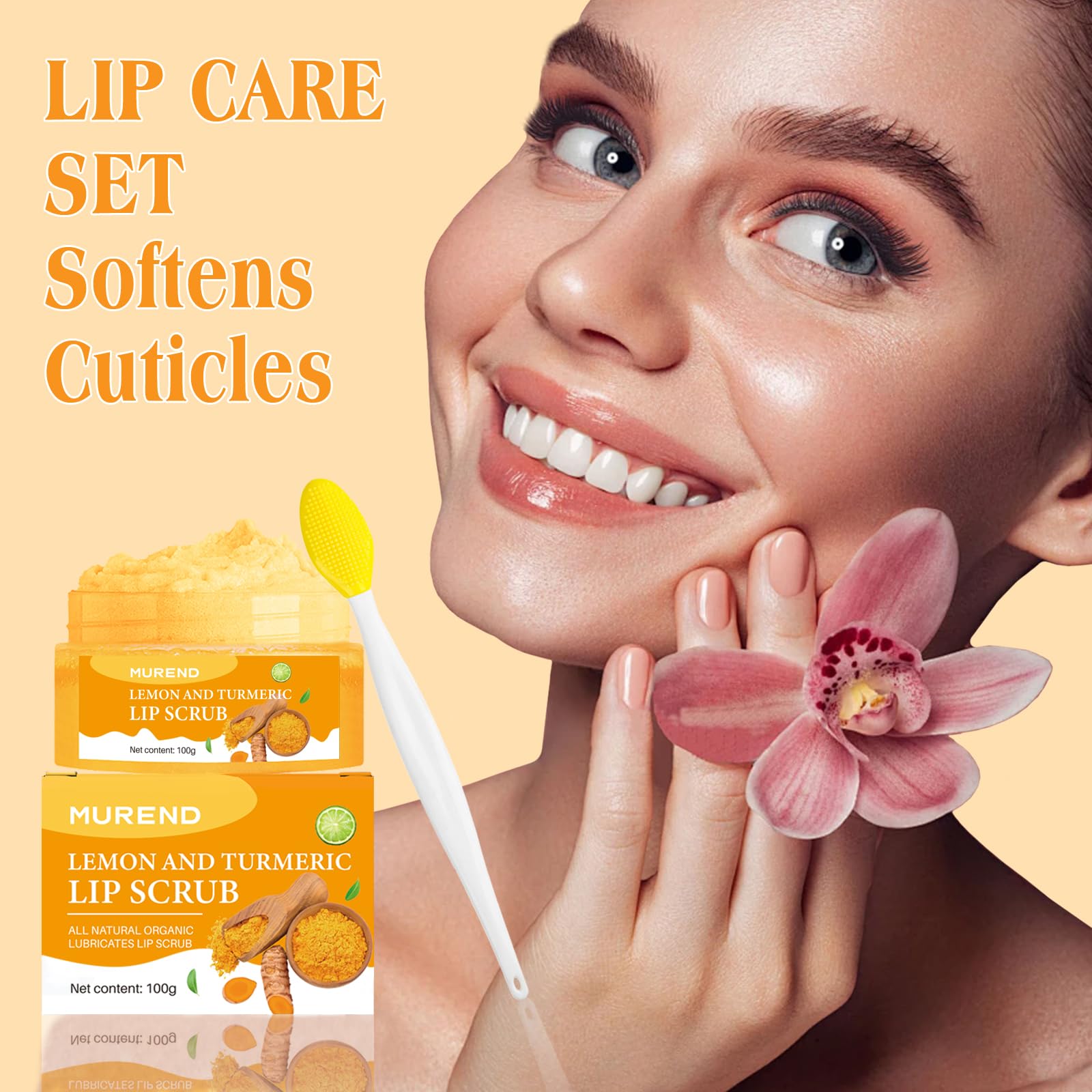 Close up of Yjlyqf natural sugar lip scrub texture