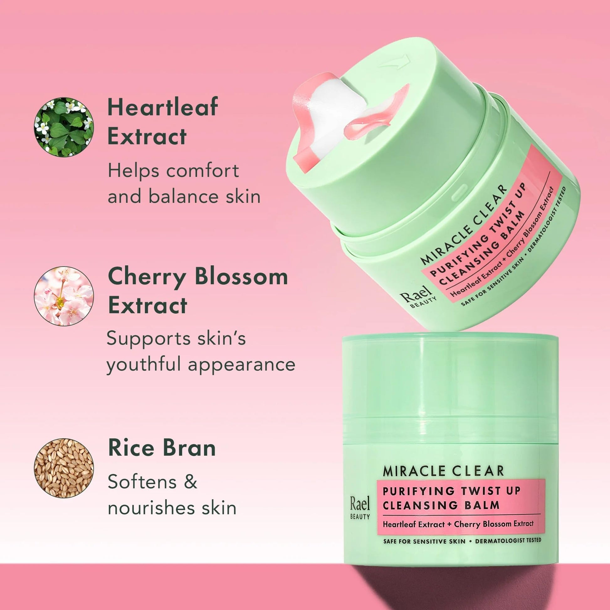 Rael purifying face wash balm side profile