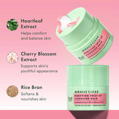 Rael purifying face wash balm side profile