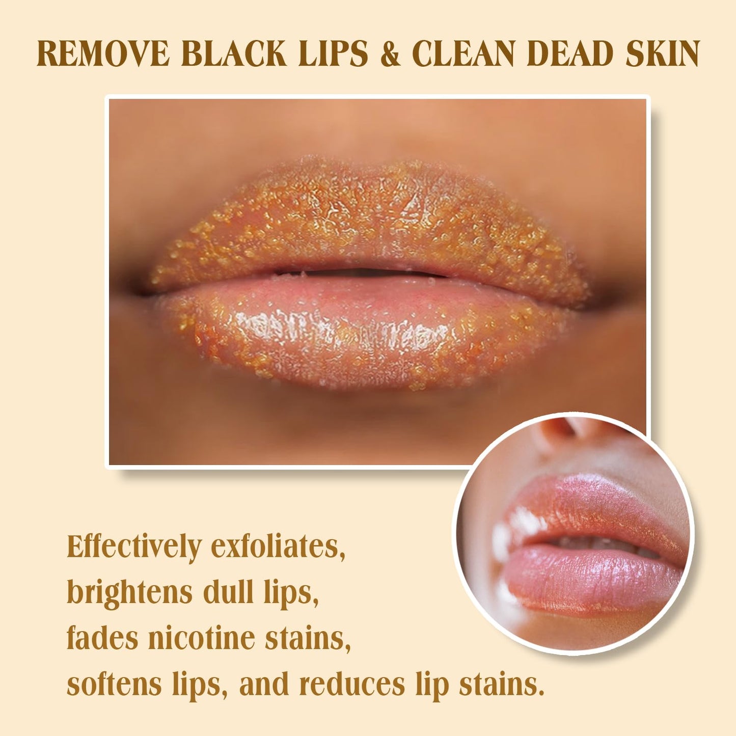 Side view of Yjlyqf turmeric lemon lip care set packaging