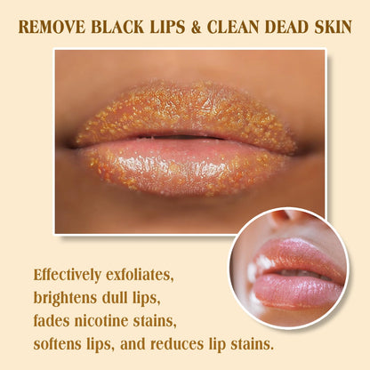 Side view of Yjlyqf turmeric lemon lip care set packaging