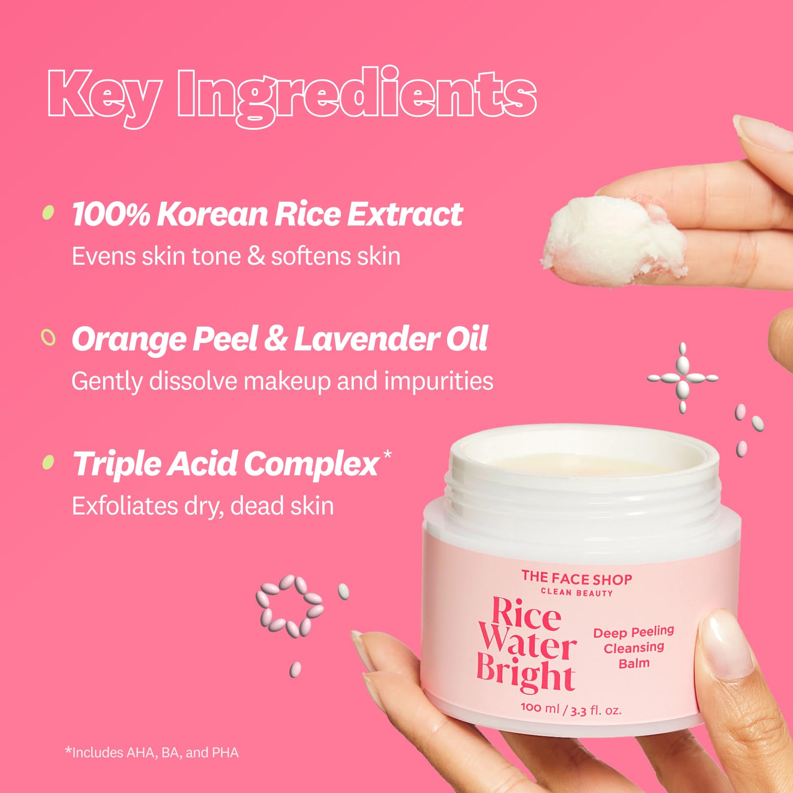 The Face Shop Rice Water Bright Cleansing Balm ingredients label