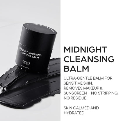 Model applying House of Hur hydrating cleansing balm to face