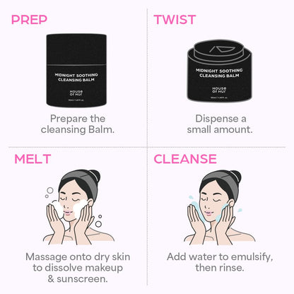 House of Hur cleansing balm showing creamy consistency on skin