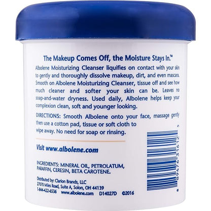 Albolene skincare product packaging showing ingredient details
