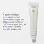 Tatcha The Kissu Lip Scrub squeeze tube close up