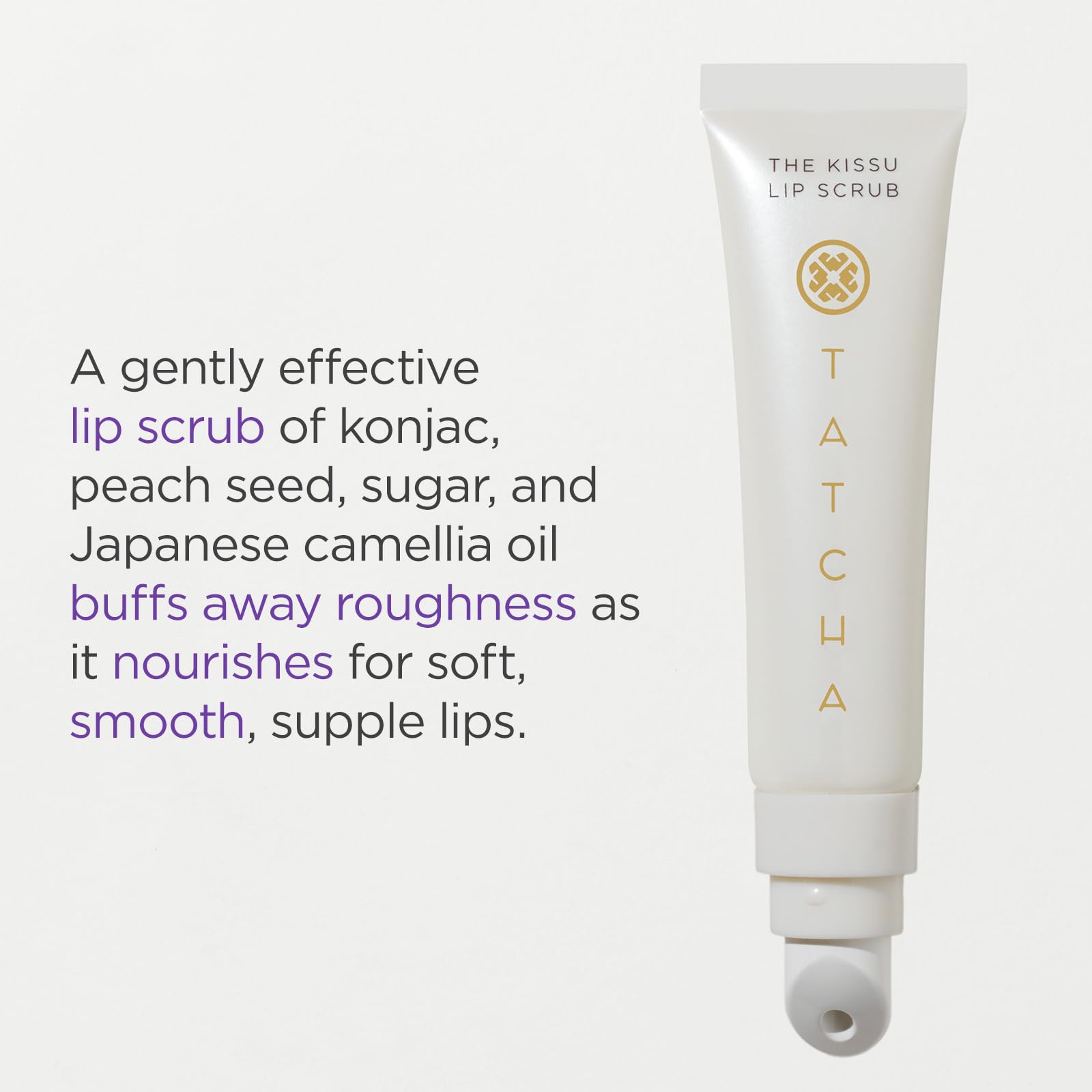 Texture of Tatcha moisturizing lip exfoliant jelly