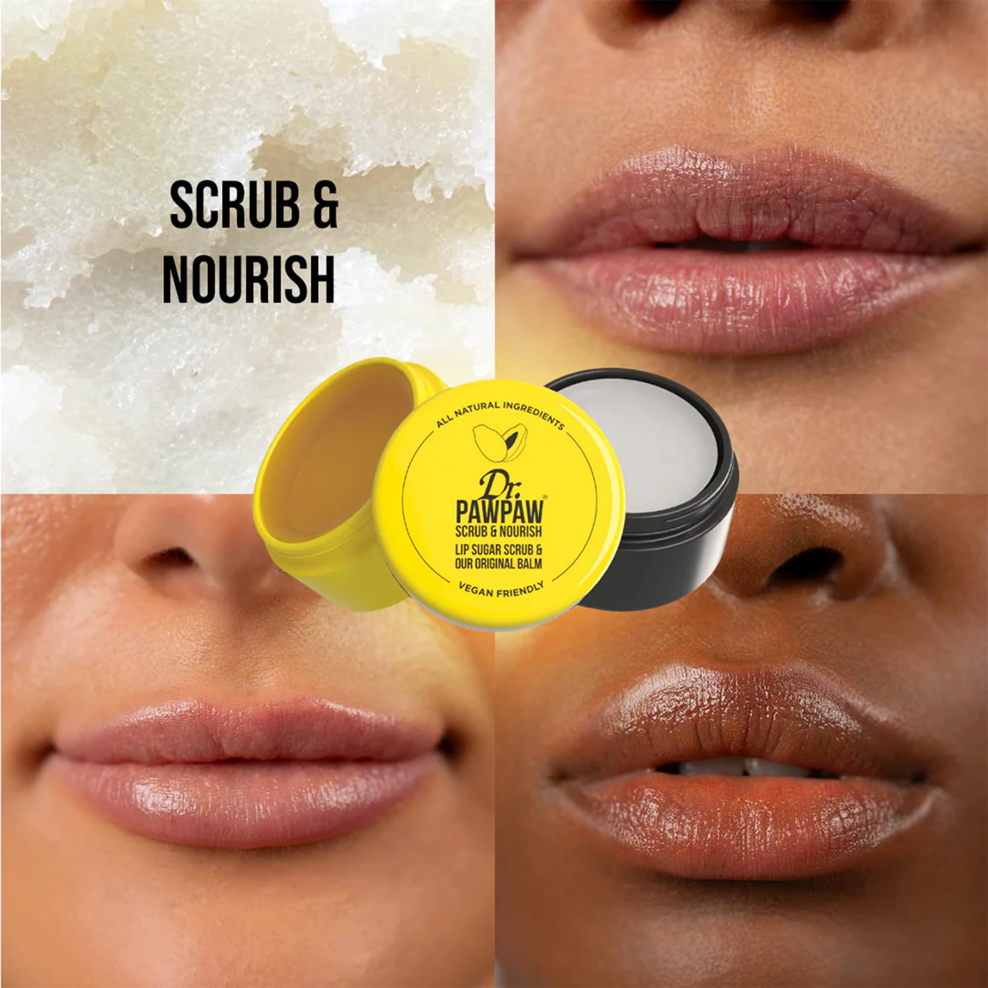 Dr. PawPaw nourishing lip balm open container showing balm texture