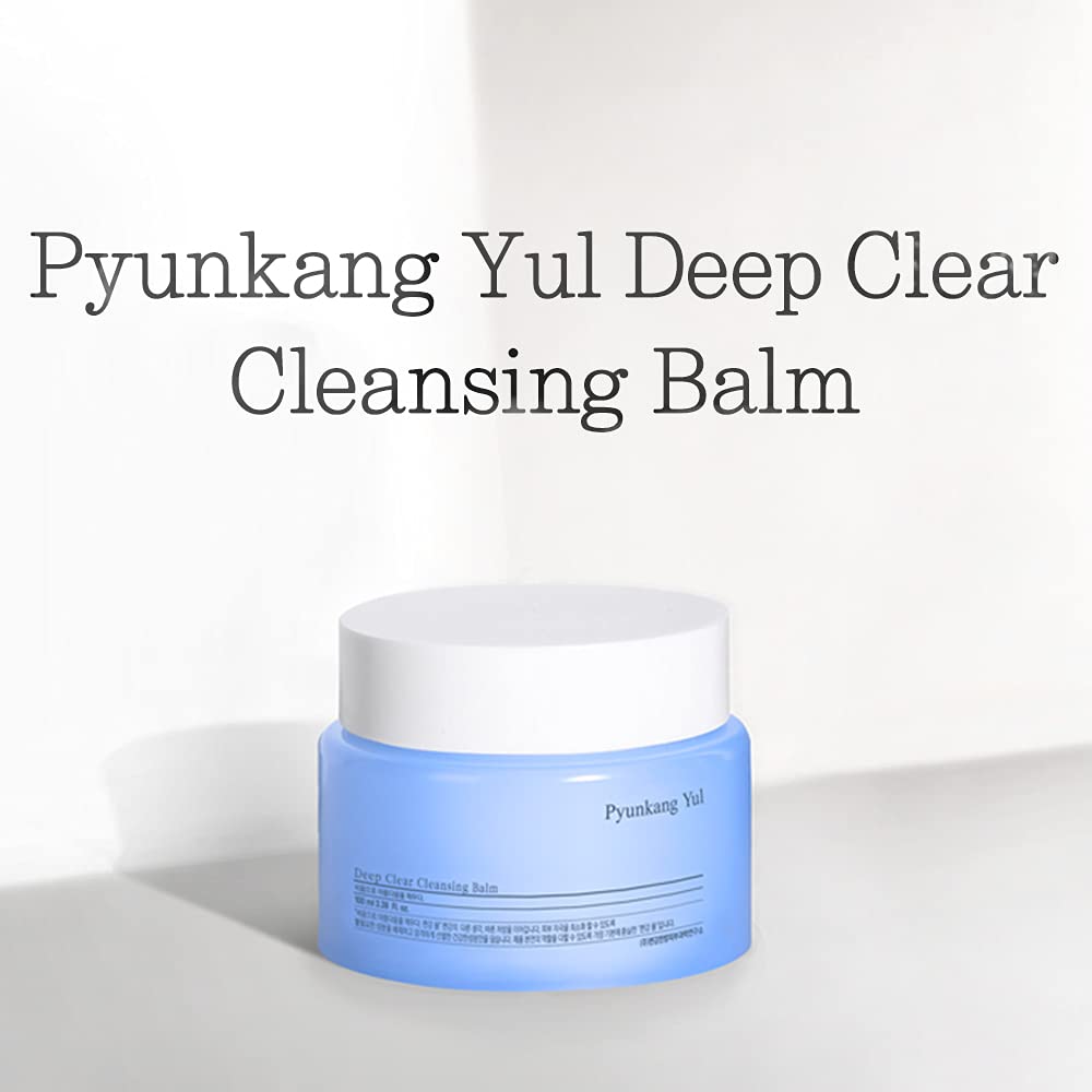 Pyunkang Yul Deep Clear Cleansing Balm jar open showing sherbet texture