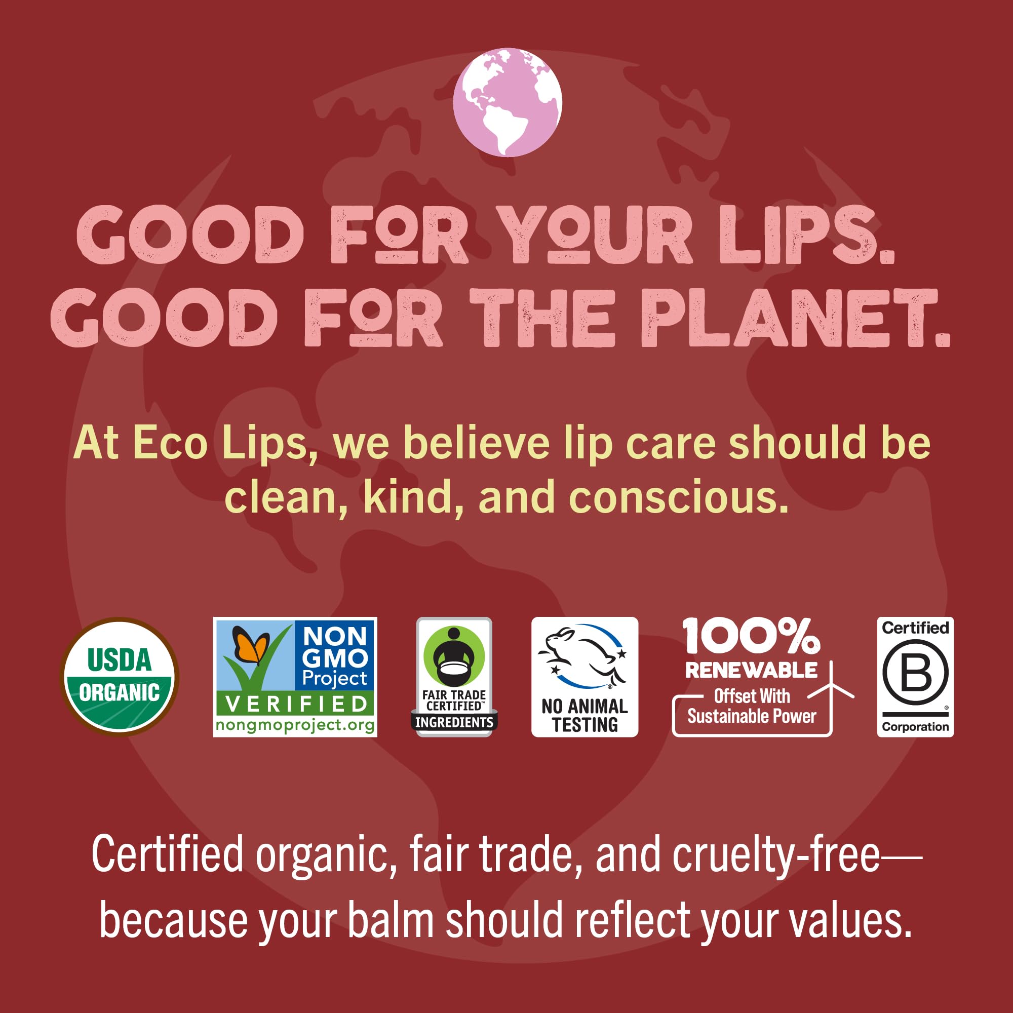 Organic lip care set for dry and flaky lips