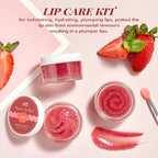 Demonstration of lip scrub texture and botanical ingredients