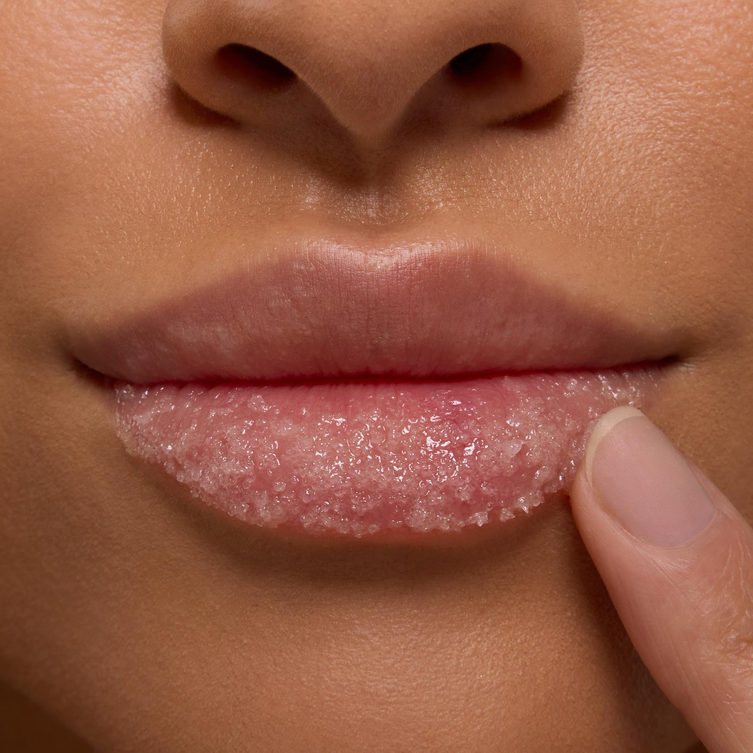 ColourPop Fresh Kiss lip scrub application on lips