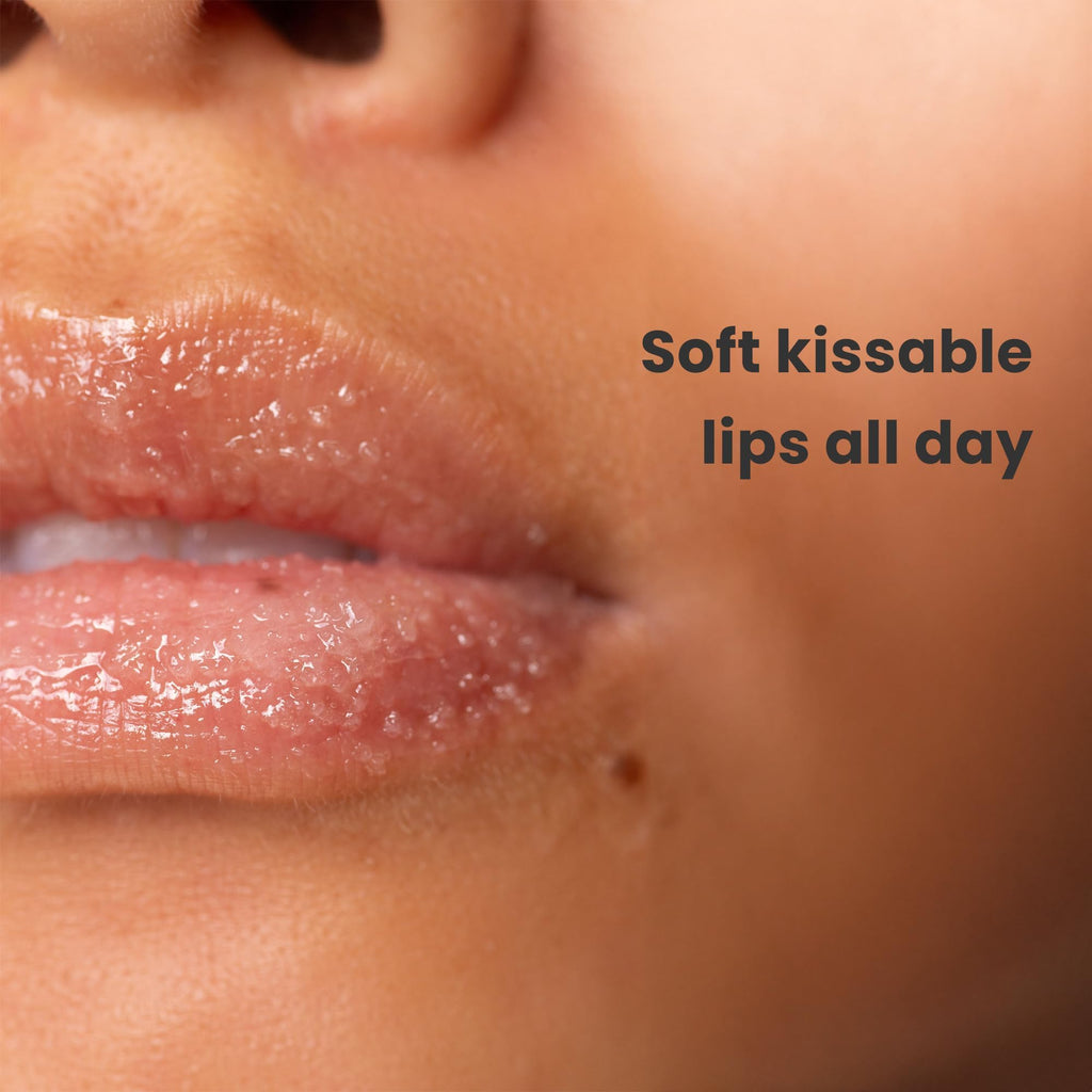 Dermasuri lip scrub lifestyle flat lay
