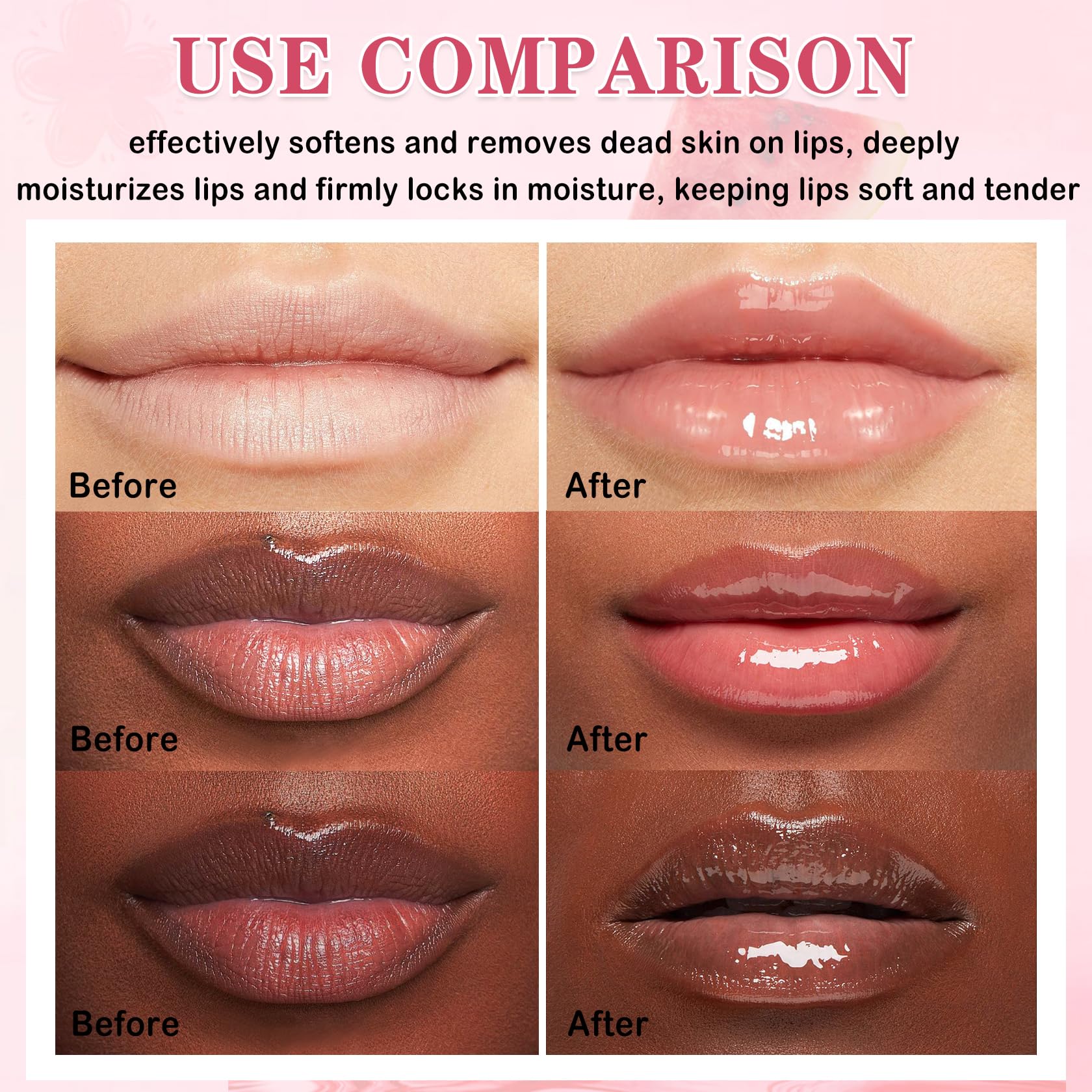 Close up texture of the strawberry lip exfoliator