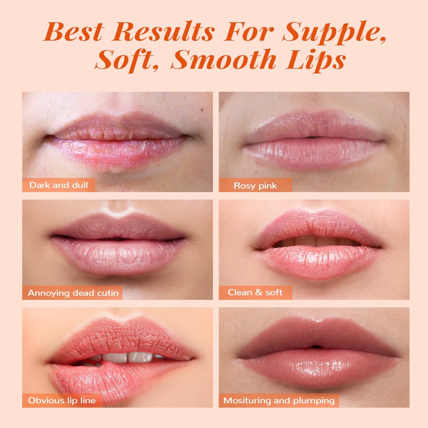 Smooth peach collagen lip mask formula