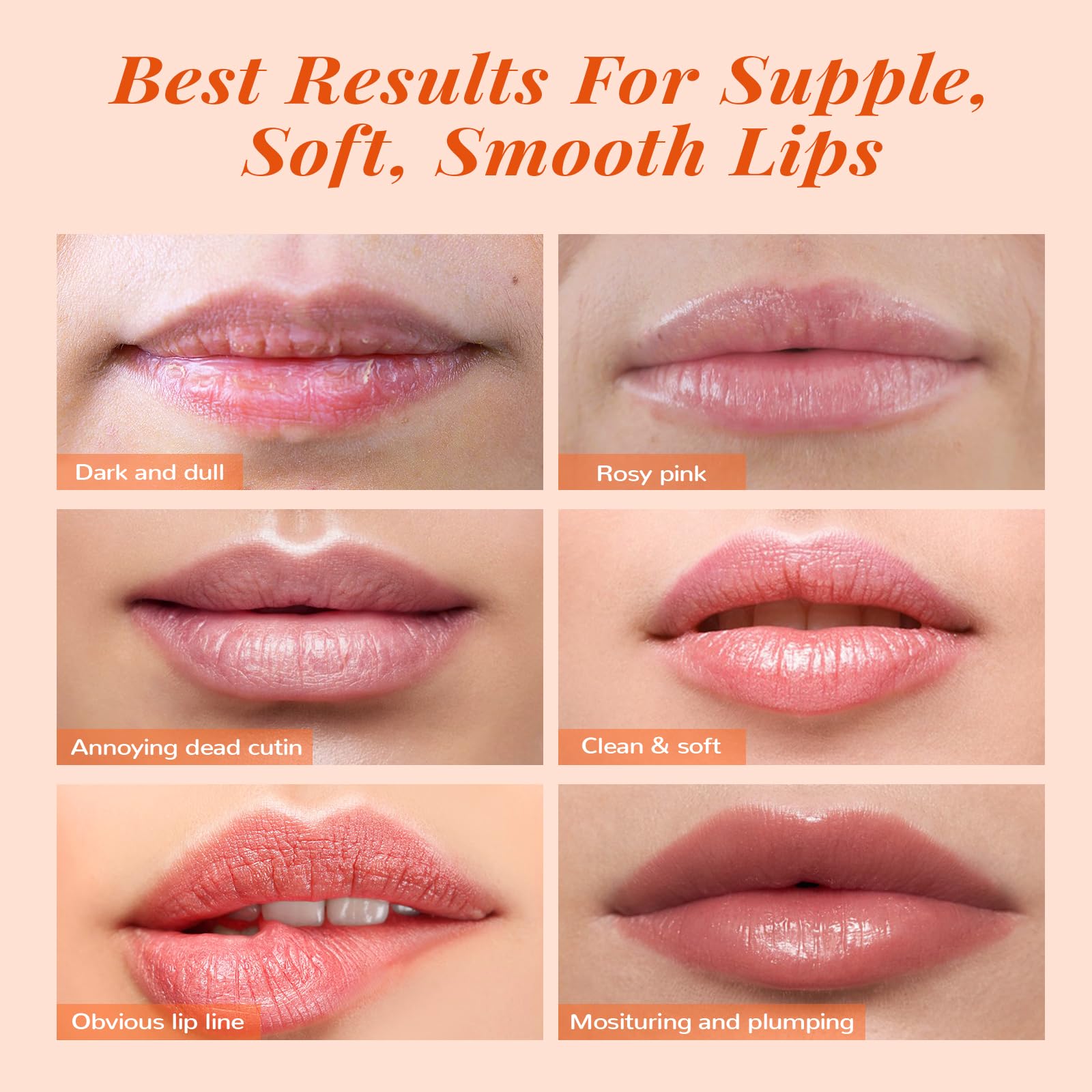 Smooth peach collagen lip mask formula