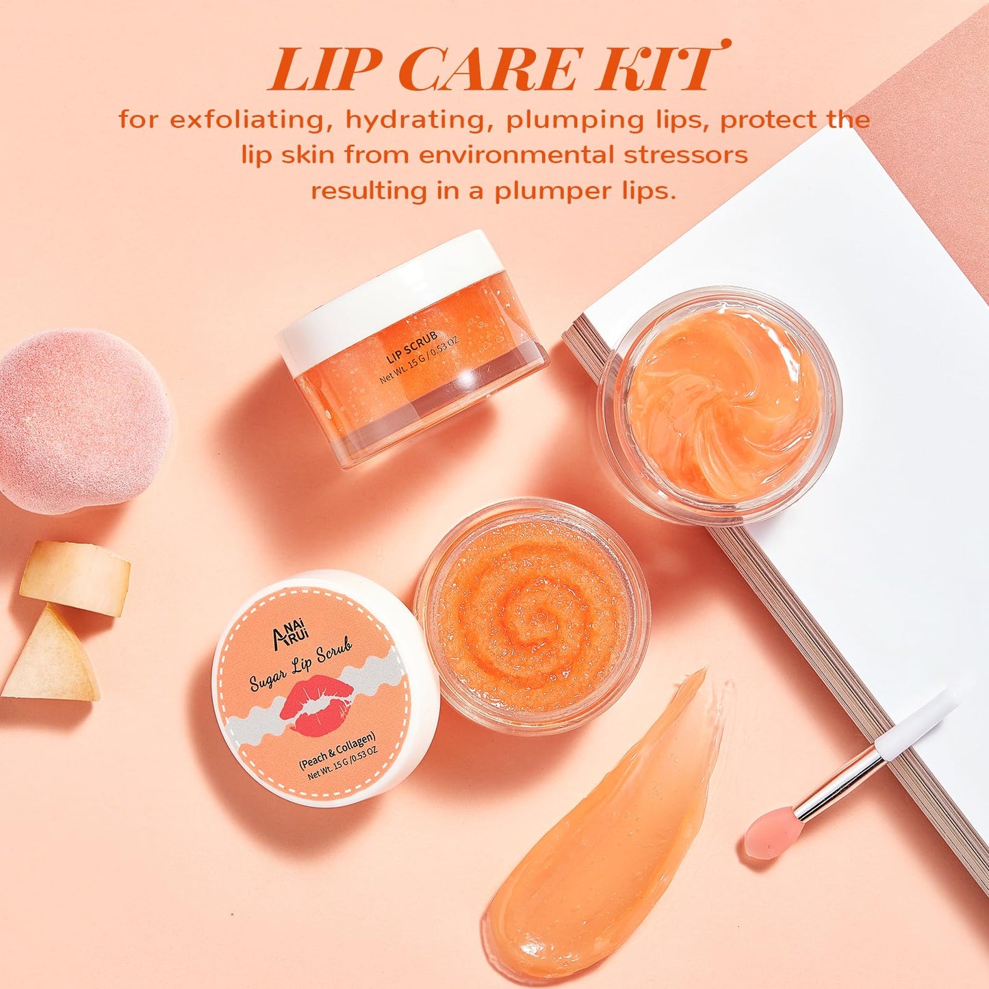 Anai Rui lip care kit components side by side