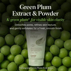 CKD Green Plum AHA BHA Clay Mask Cleanser back label details