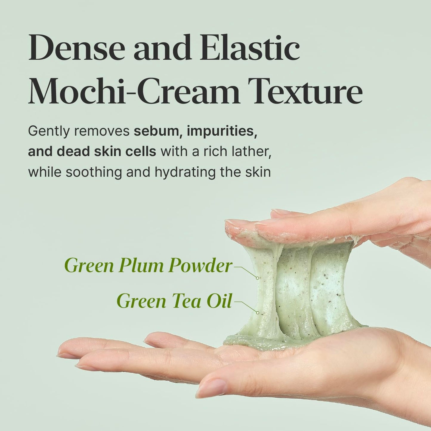 Side profile of CKD Green Plum AHA BHA face wash tube
