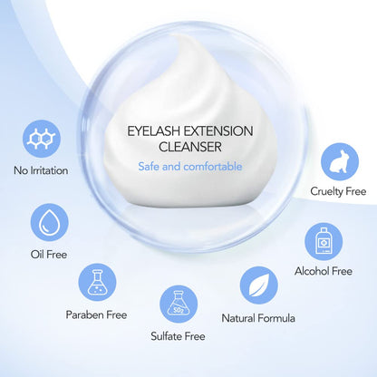 AuReve professional lash bath cleanser bottle showing instructions for salon use