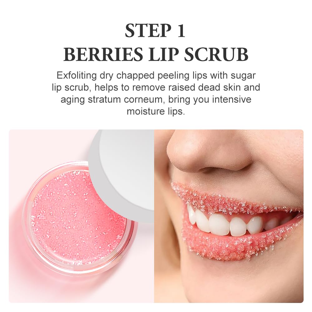 Ruahouine 2-piece lip care kit with applicator brush