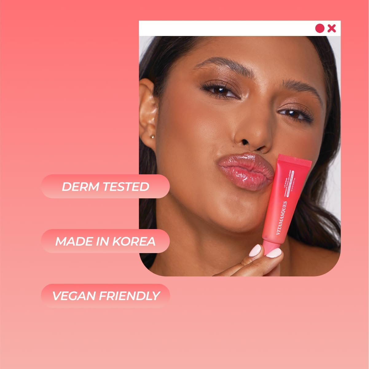 Watermelon flavored lip scrub for dry lips