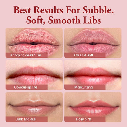 Lip mask application demonstrating creamy texture