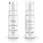 Foam texture of the oil-free lash wash dispensed on a professional cleaning brush