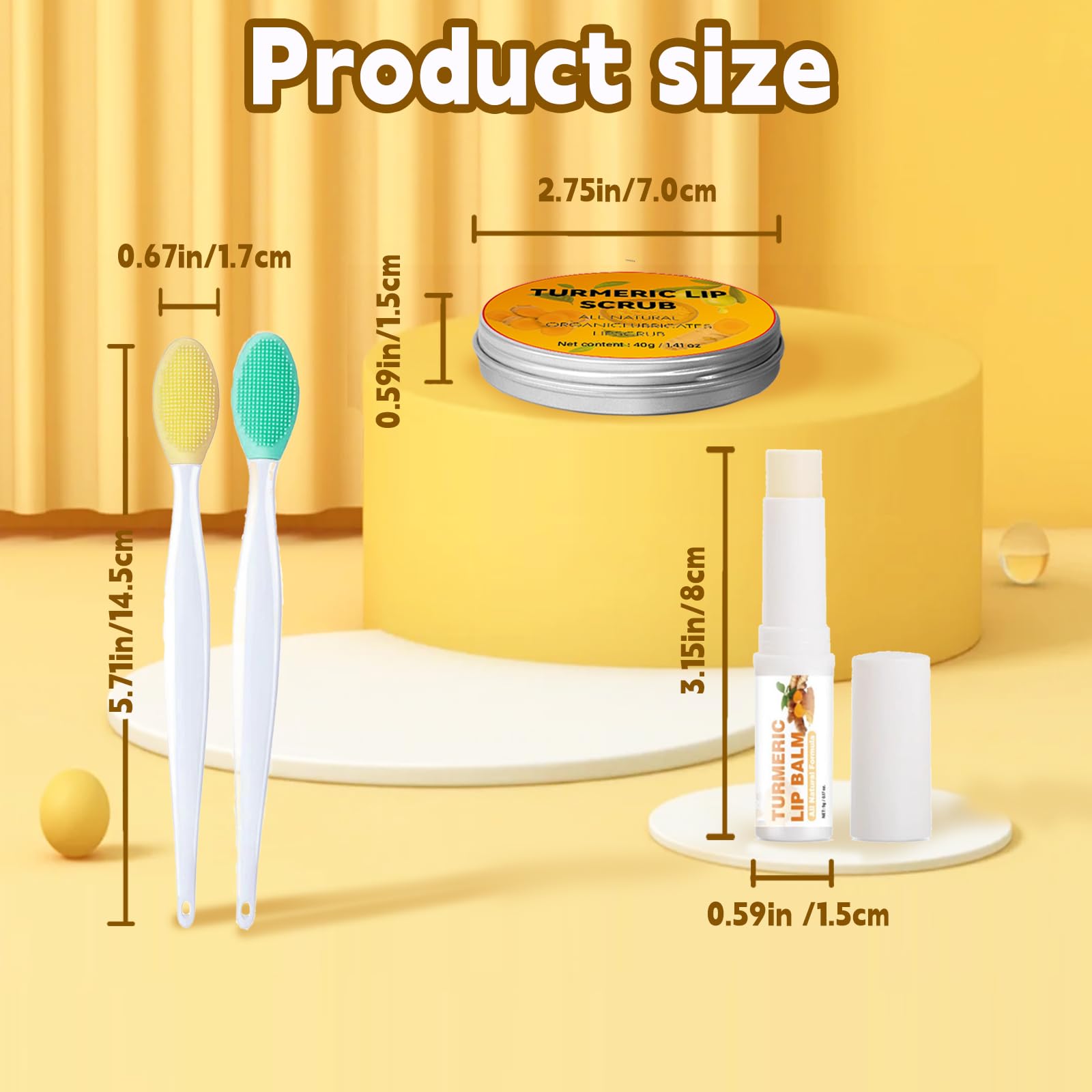 Haiolorpro turmeric lip scrub jar packaging