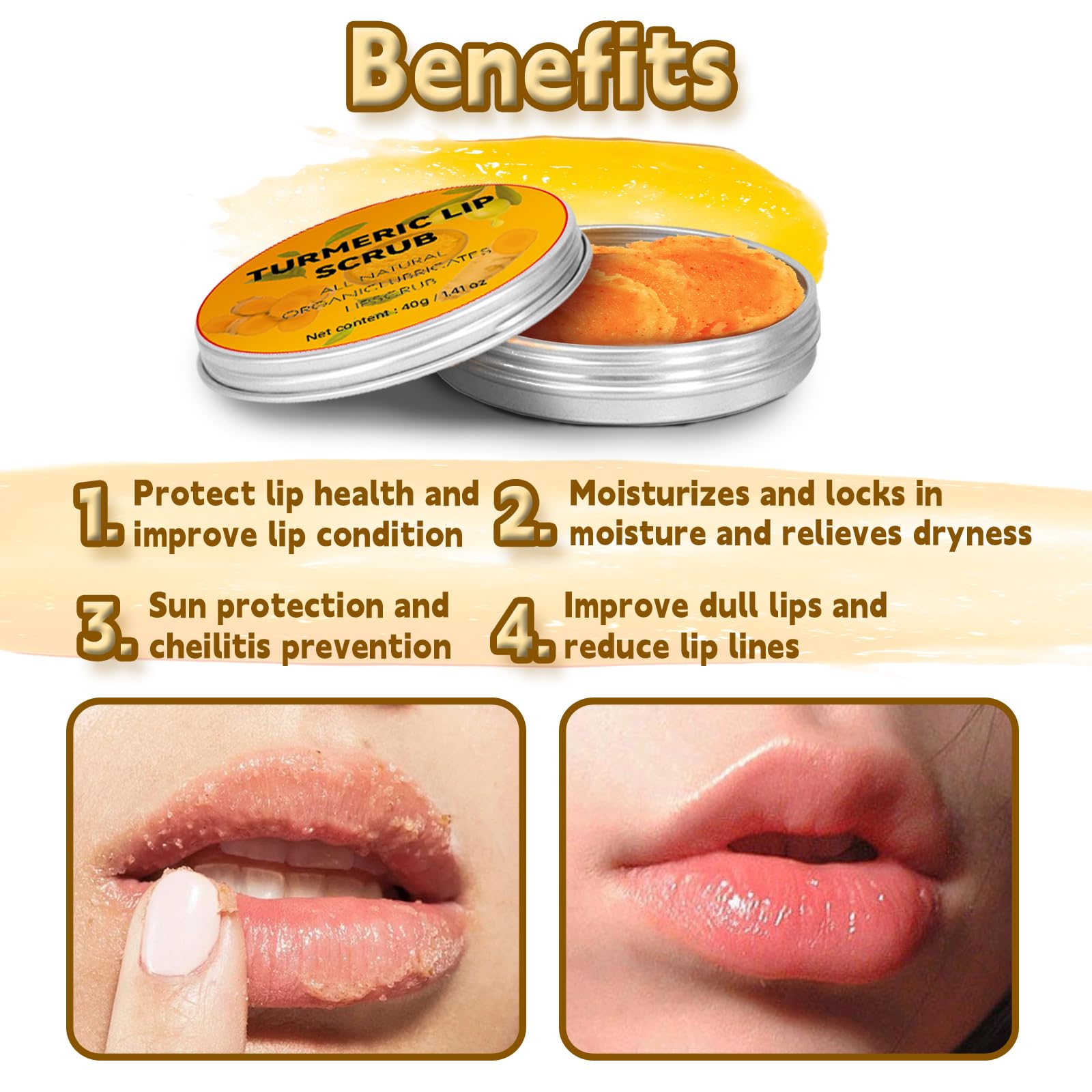 Haiolorpro turmeric lip balm and application brush