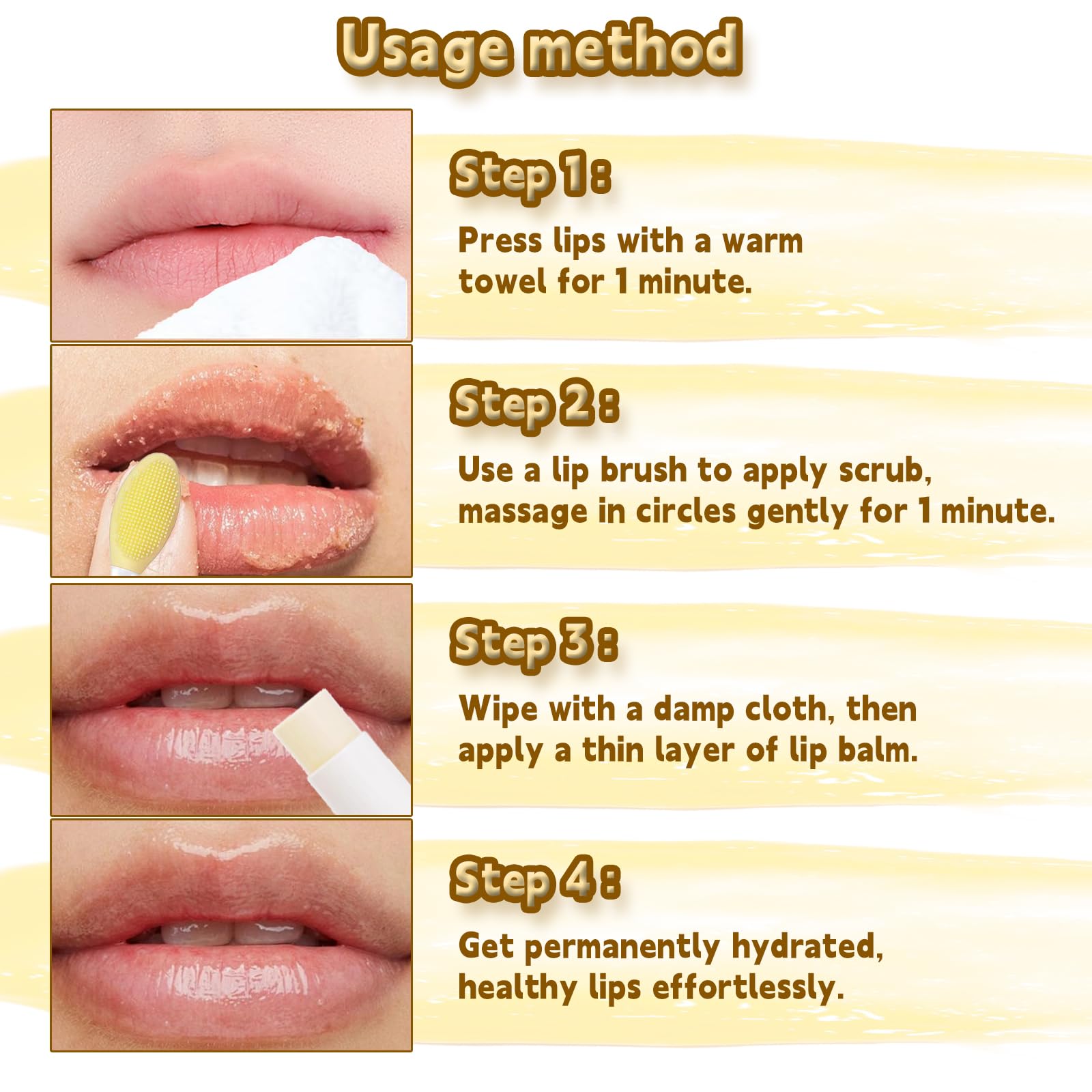 Turmeric lip scrub texture for dry lip exfoliation