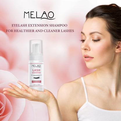 Oil free lash cleanser for extensions back label instructions
