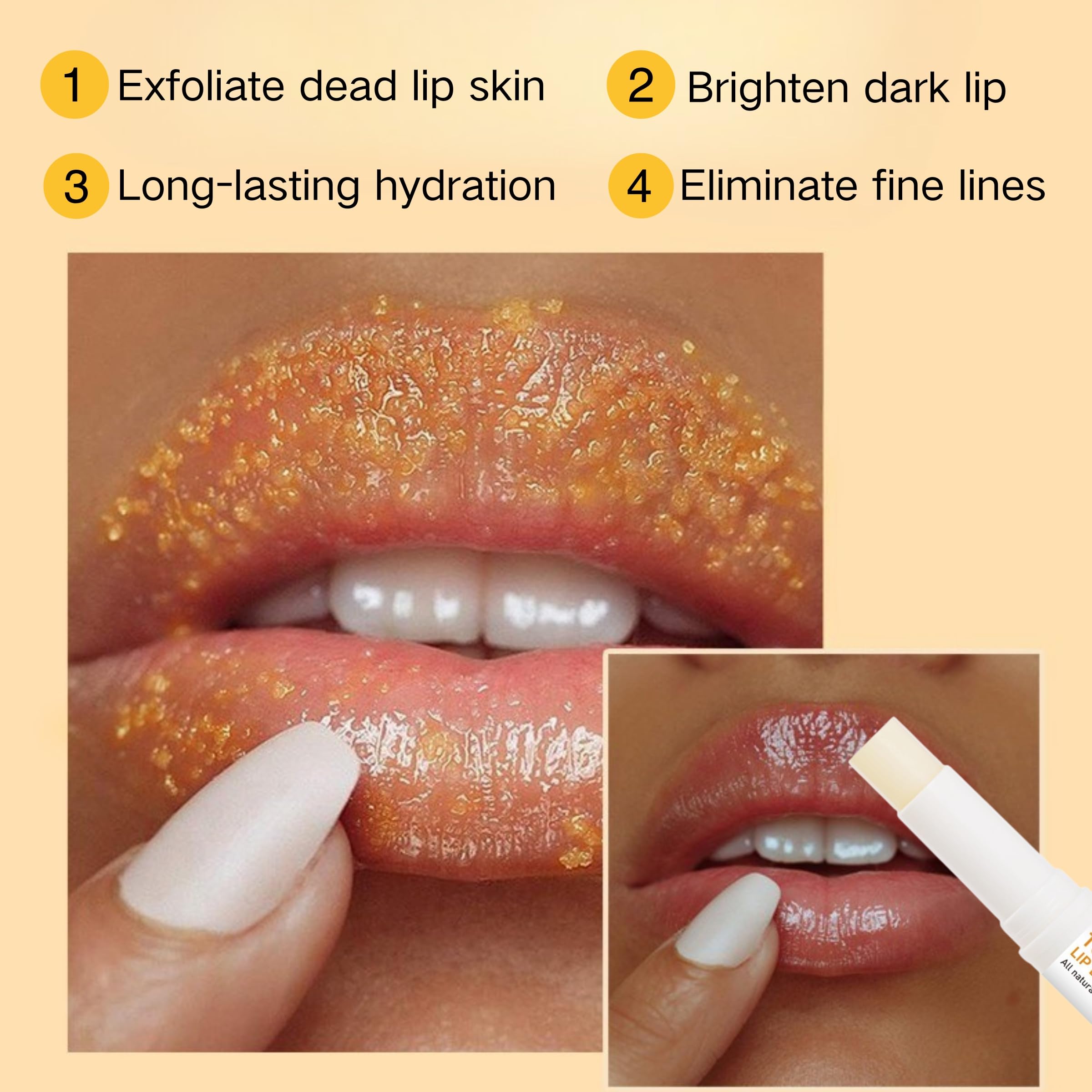 Zbmc Yhcxh lip scrub and moisturizer packaging details