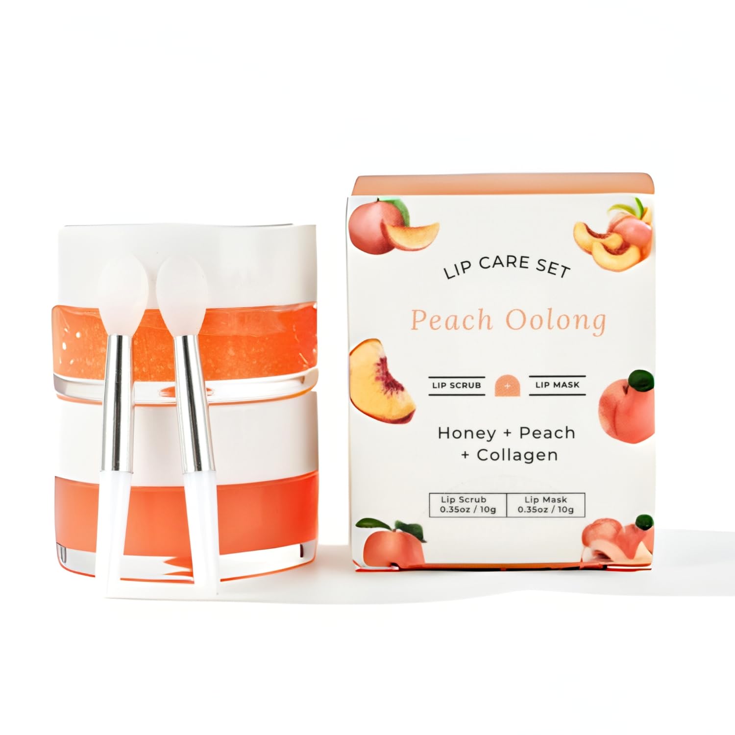 Benatu lip exfoliating sugar scrub jar and application tool