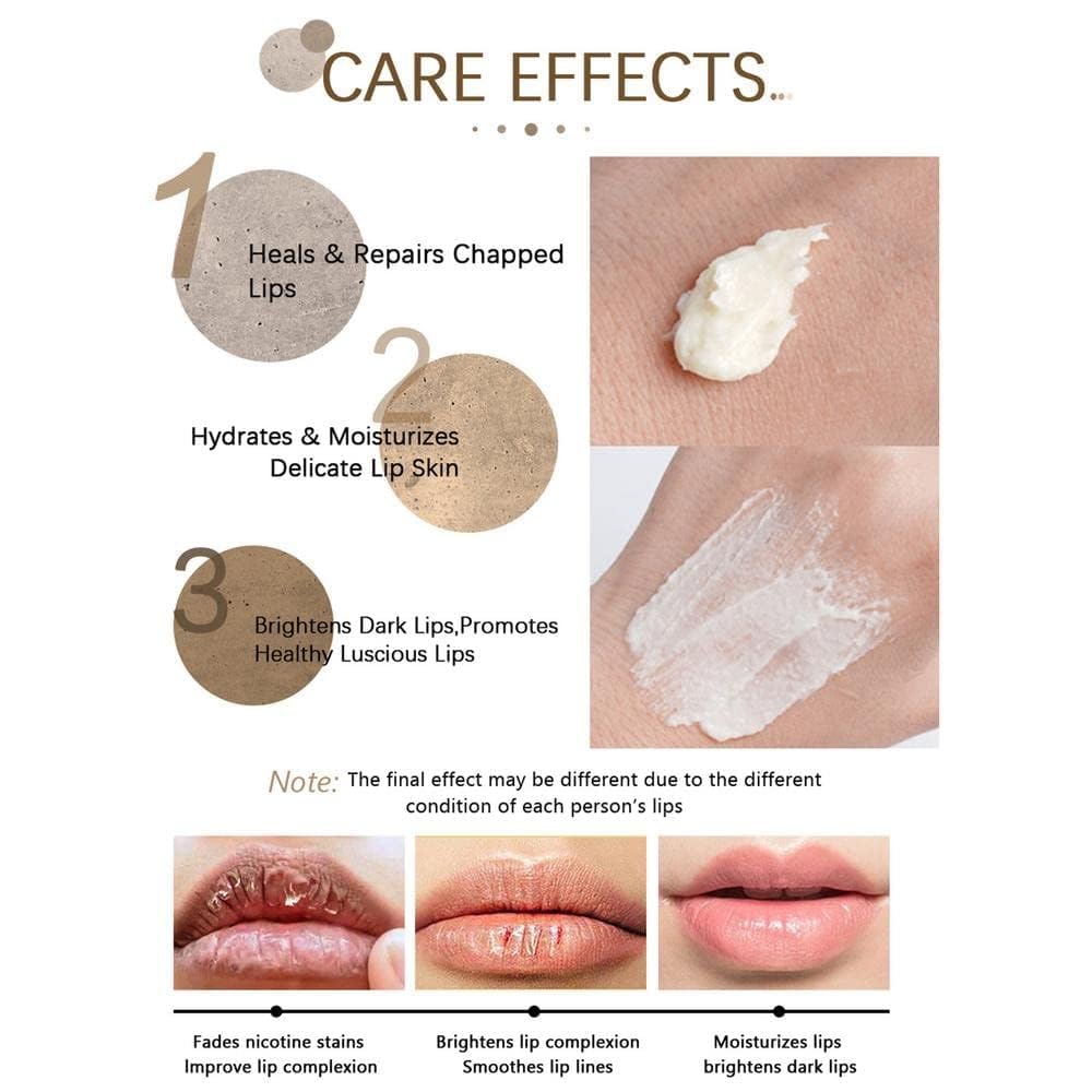 Detailed product label of Cappuvini Lip Lightening Scrub Balm
