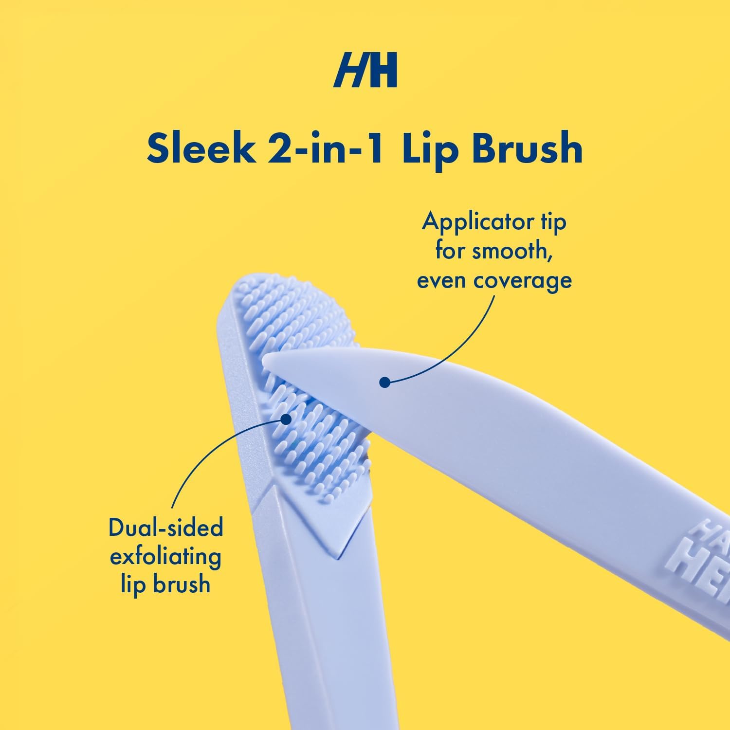 Handmade Heroes dual-sided silicone lip brush close up