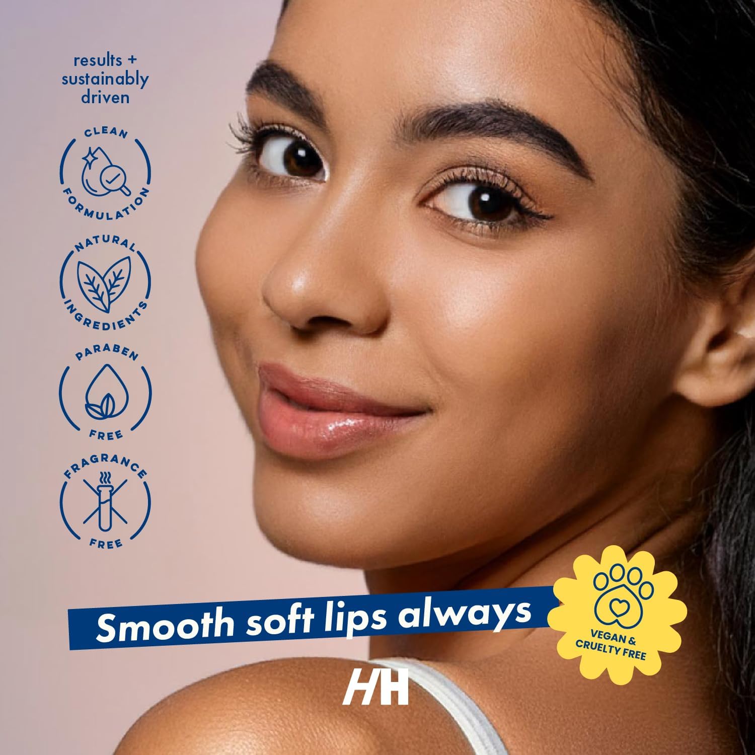 Handmade Heroes lip brush used as a spatula for lip mask