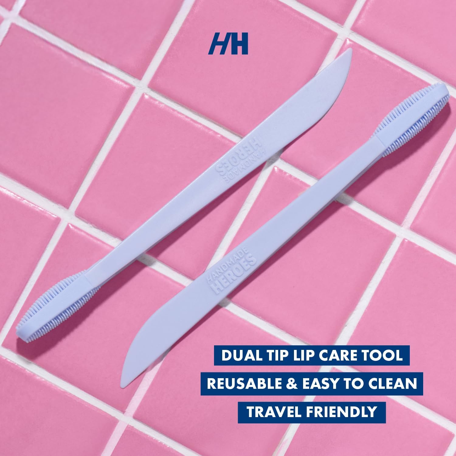 Handmade Heroes lip scrub tool 2 piece set packaging
